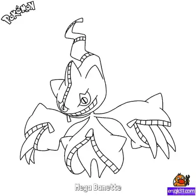 Free printable Mega Banette Coloring Page - Free Printable Pokemon Coloring Sheets coloring page
